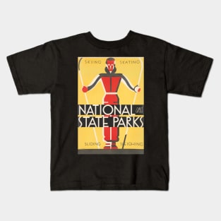 National & State Parks Vintage Poster Kids T-Shirt